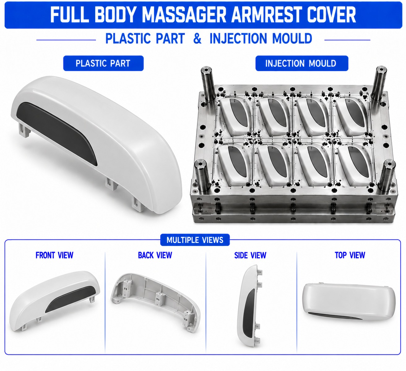 Full Body Massager Plastic Armrest Cover Mould and Moulding Services